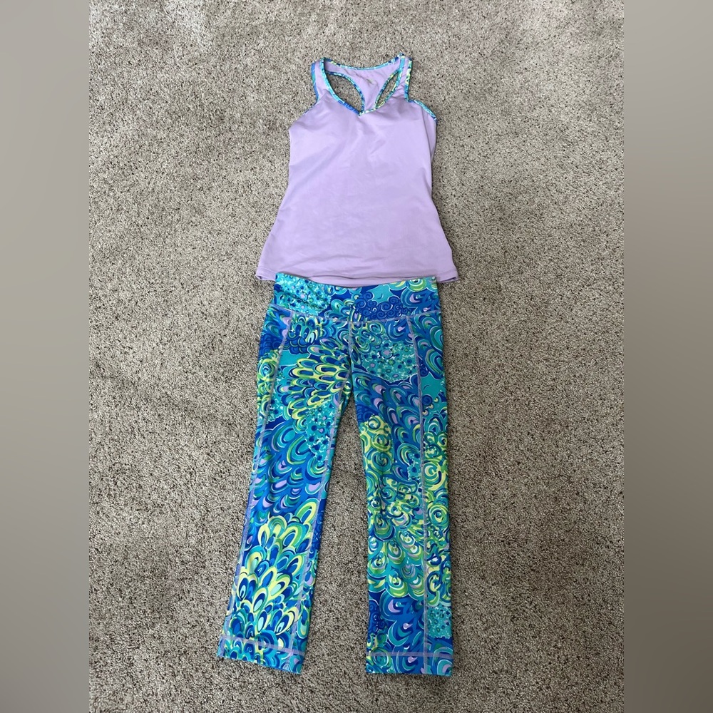 Lilly Pulitzer athletic set - cropped leggings and tank